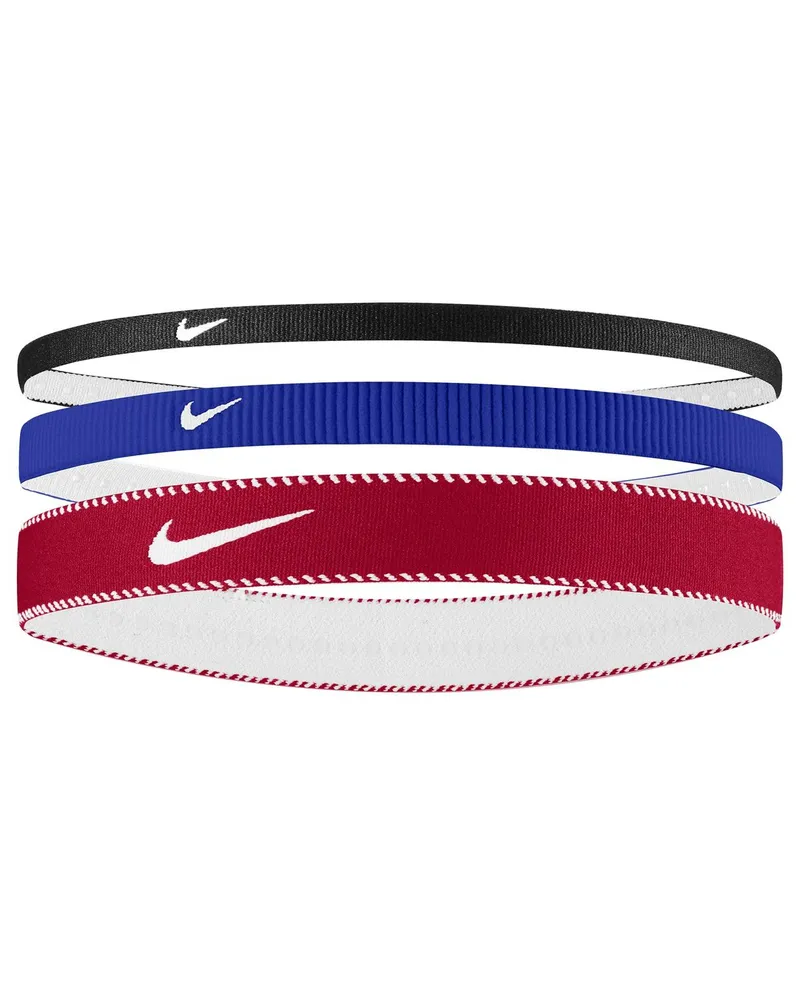 Nike Classic" Stirnband(3er-Pack) (Rot/Blau/Schwarz Rot