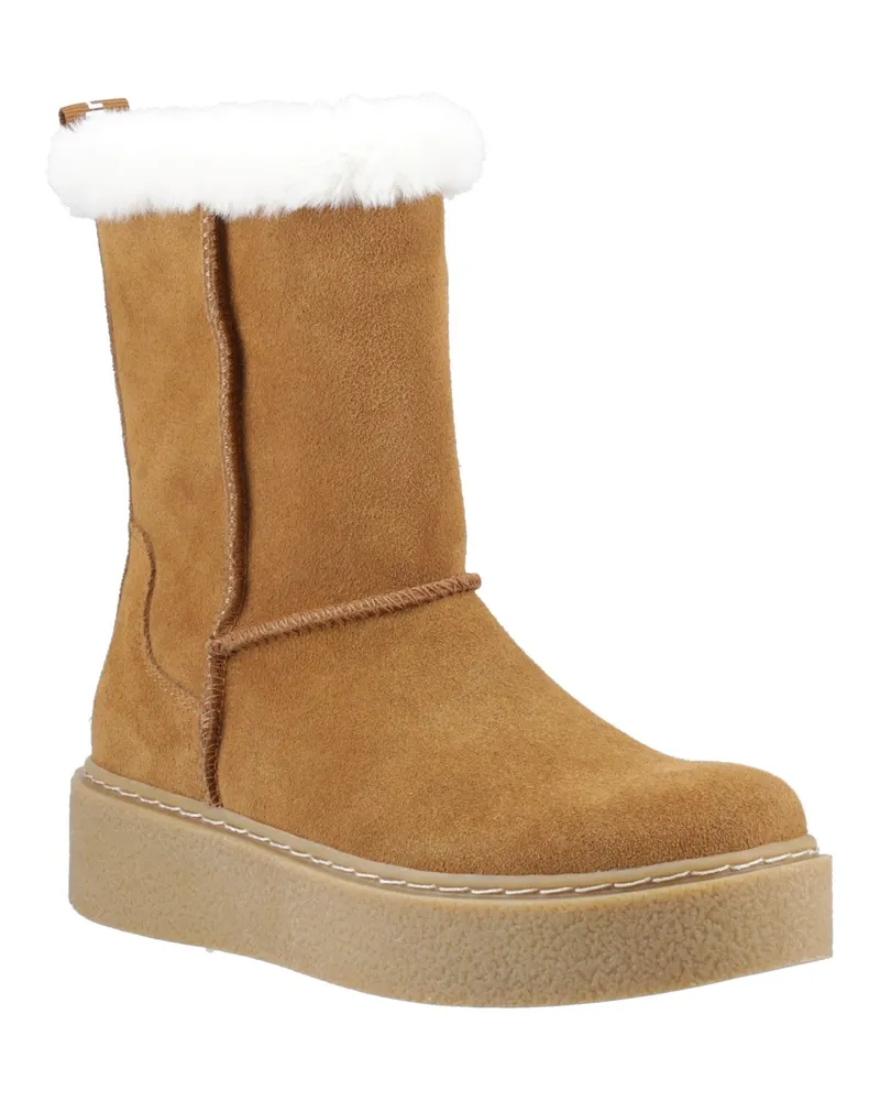 Hush Puppies Becca Mid Wildlederstiefel für Damen - Cognac Cognac