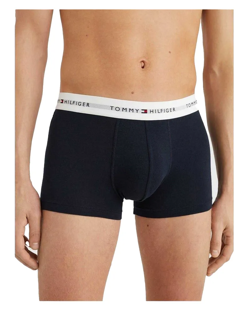 Tommy Hilfiger Boxershorts für Herren, Baumwollmischung, Klassisch (3er-Pack) (Himmelblau Marineblau