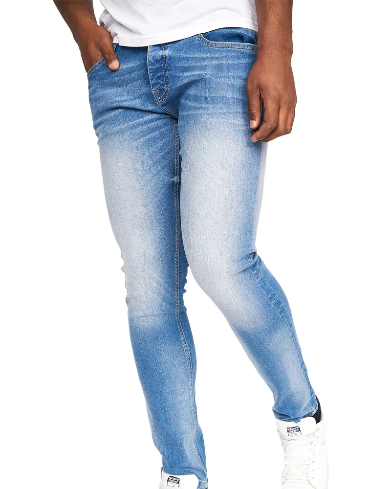 CrossHatch Barbeck" Jeans für Herren (Helle Waschung Mittelblau