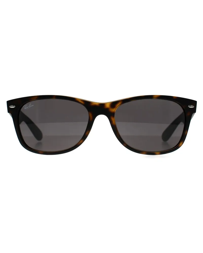 Ray Ban New Wayfarer 2132 865/B1 matte havanna dunkelgrau Sonnenbrille Braun