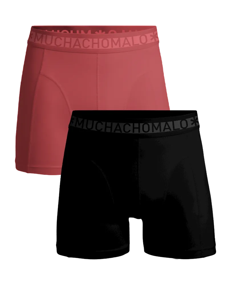 Muchachomalo Herren Boxer Shorts - 2er Pack - Herren Unterwäsche Schwarz