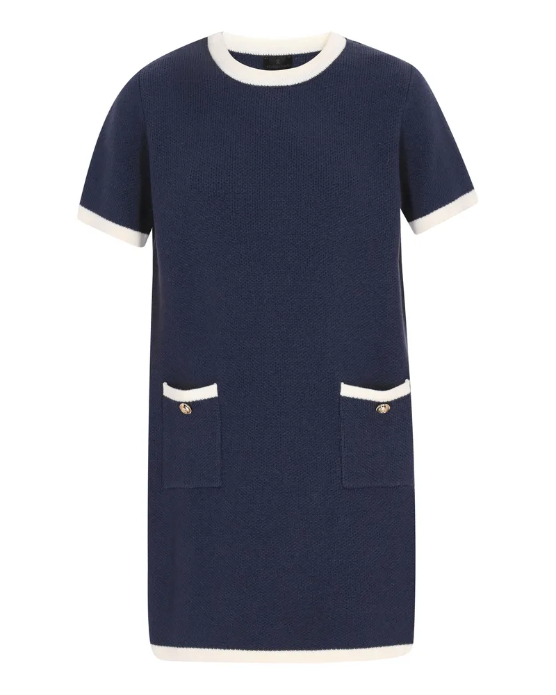 DreiMaster Kleid mit Marine-Creme-Farbgebung - Marineblau Marineblau