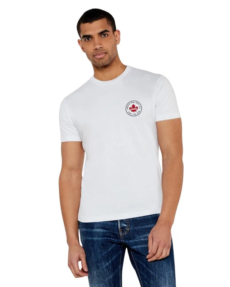 Dsquared2 T-Shirt für Herren/Damen Unisex, Baumwolle, Leger (Weiß Weiß