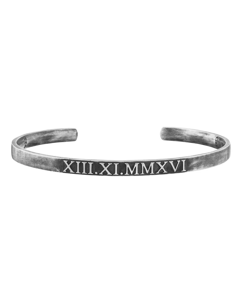 cai Armreif aus 925er Sterlingsilber, matt oxidiert - Silber Silber