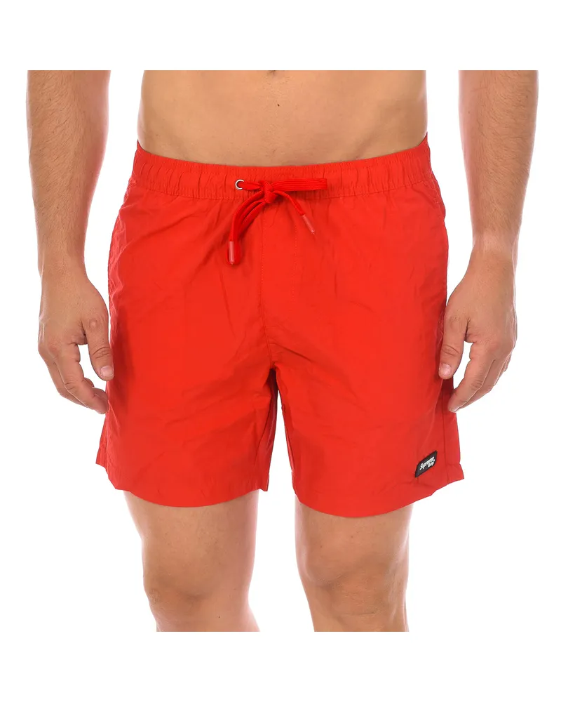 Supreme Being Herren Caicos Print Boxer-Badeanzug CM-30055-BP Rot