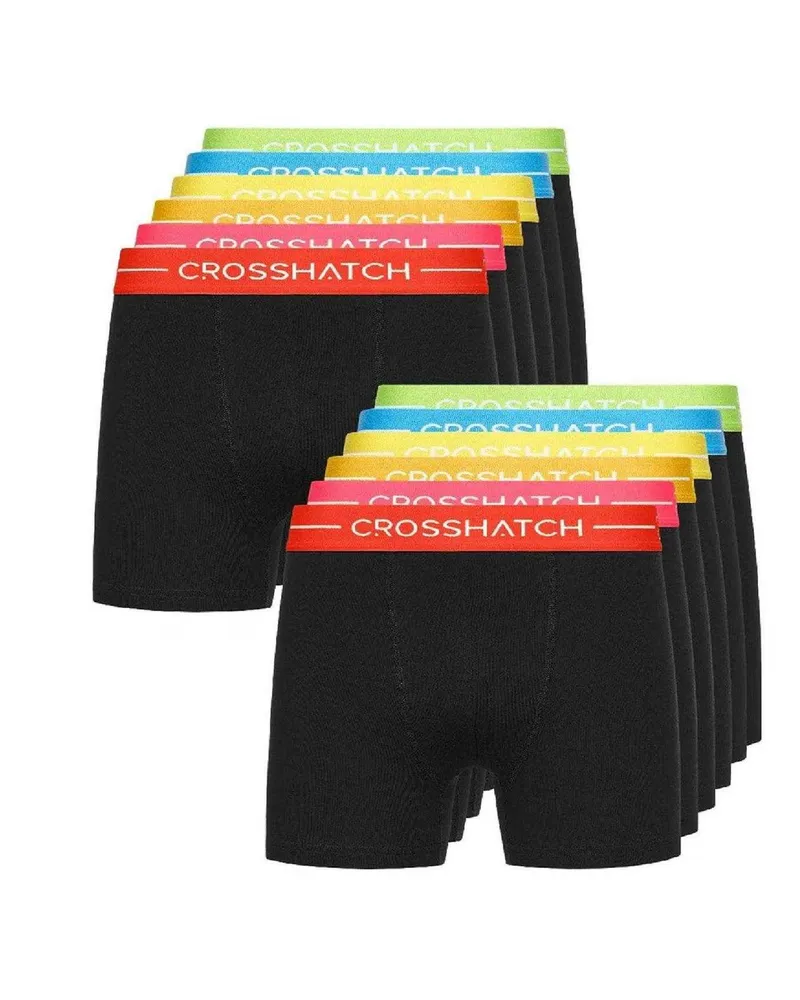 CrossHatch Astral" Retropants für Herren (12er-Pack) (Schwarz Schwarz