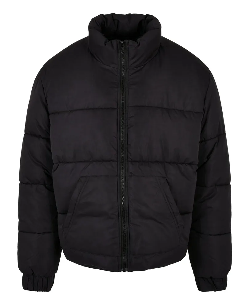 Urban Classics Steppjacke kurz geschnitten für Herren (Schwarz Schwarz