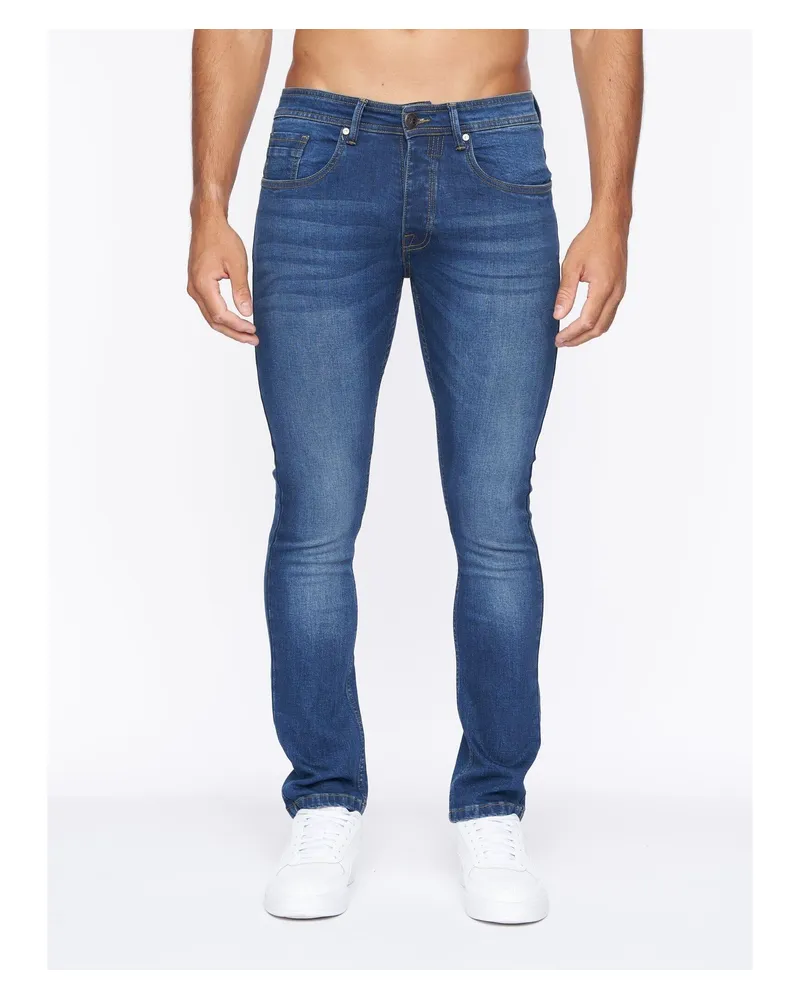 CrossHatch Buraca" Jeans für Herren (Steinwaschen Marineblau
