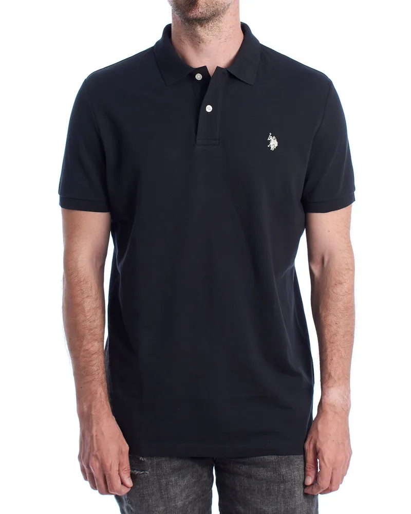 U.S. Polo Assn.  Kurzarm-Poloshirt für Herren US41197052 Schwarz