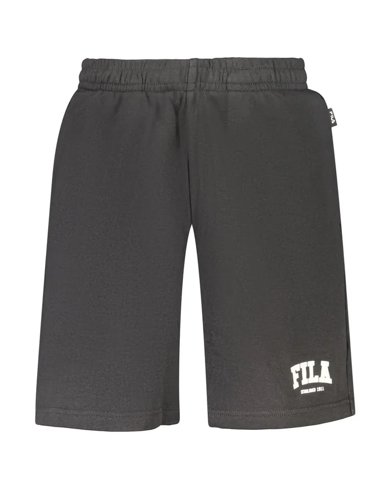 Fila Schwarze Baumwoll-Herrenhose Schwarz