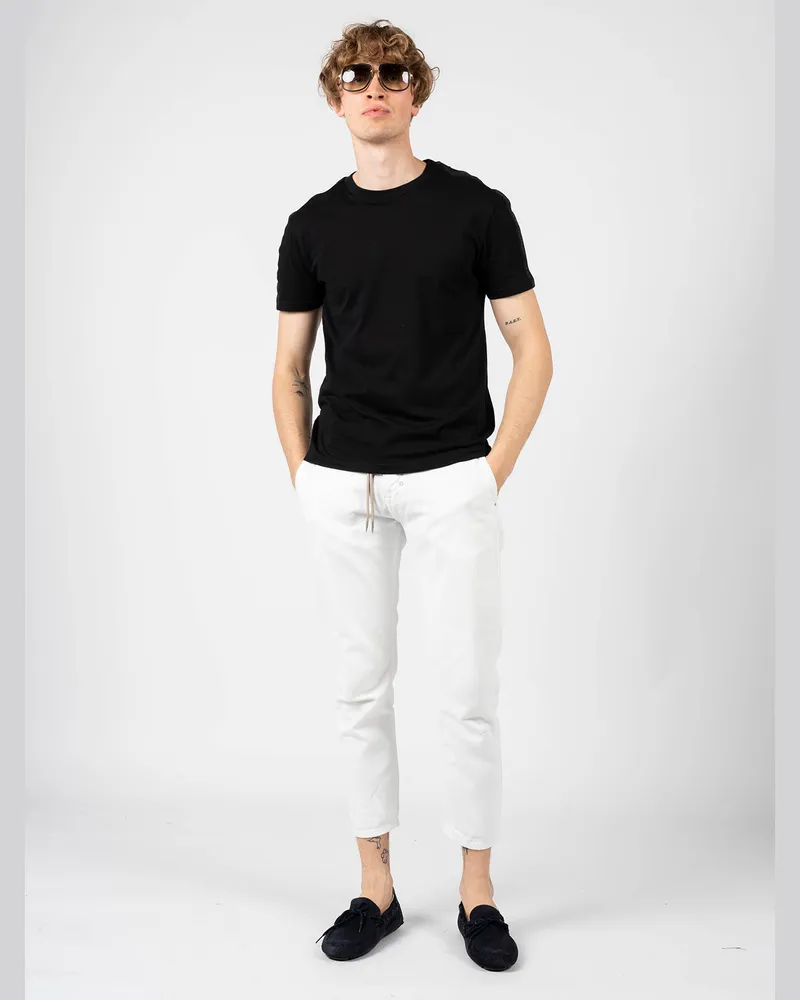 Les Hommes T-shirt Herren Schwarz Schwarz
