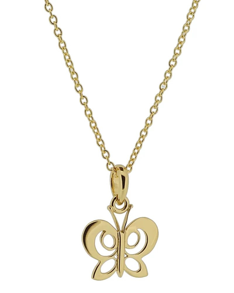 Orphelia Schmetterling' Damen 925 Sterling Silber Kette mit Anhänger - Gold ZH-7074/1 Gold