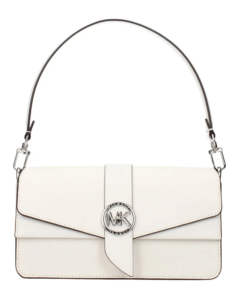 Michael Kors Weiße Leder-Handtasche Weiß