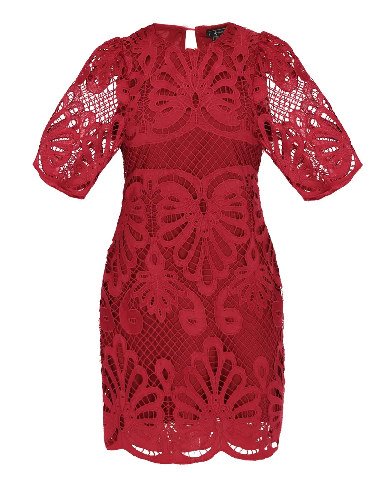 FAINA Kleid Frauen Weinrot Rot