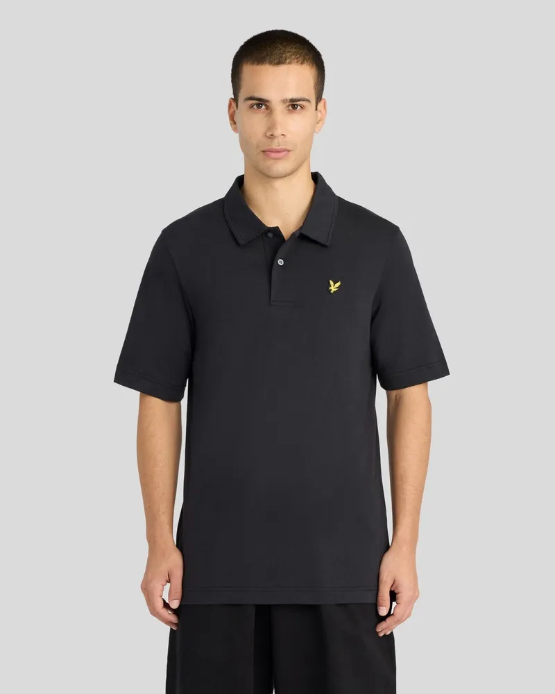 Lyle & Scott Relaxed-Fit-Jerseypolohemd Schwarz
