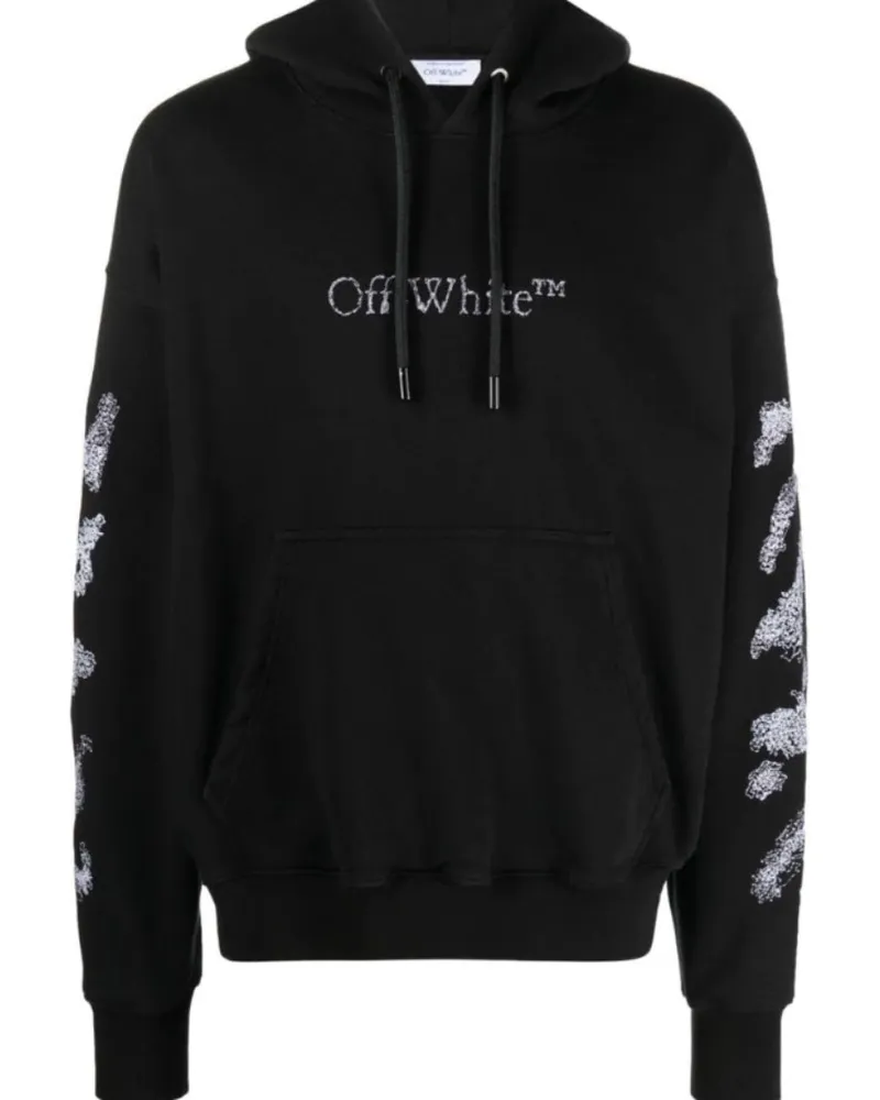 OFF-WHITE Diags Bit Book Skate Hoodie Schwarz Schwarz