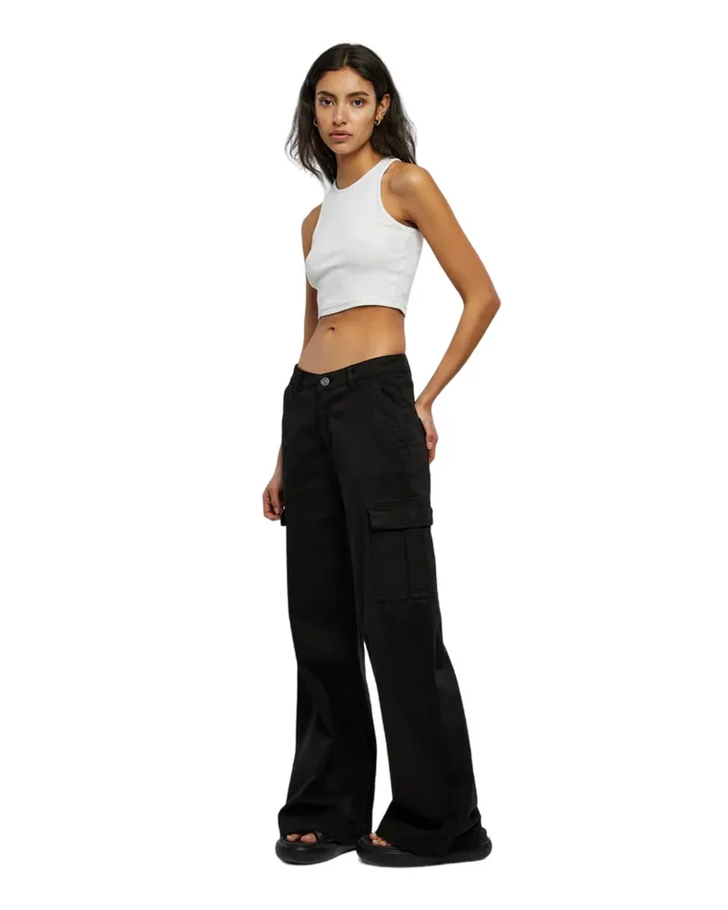 Urban Classics Cargo-Hose für Damen (Schwarz Schwarz