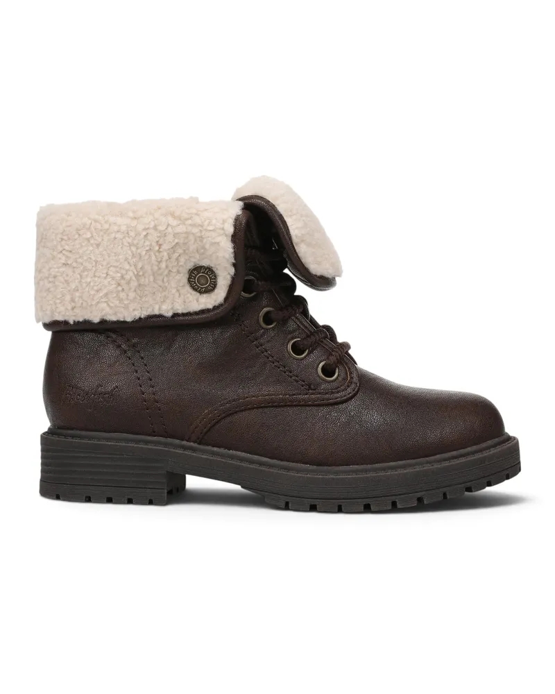 Blowfish Damen Winterstiefel zum Schnüren aus braunem Kunstleder - Andy-Cozy Dunkelbraun