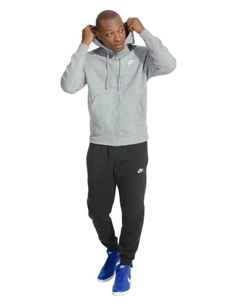 Nike Sportswear Club" Hoodie mit durchgehendem Reißverschluss für Herren (Grau Grau