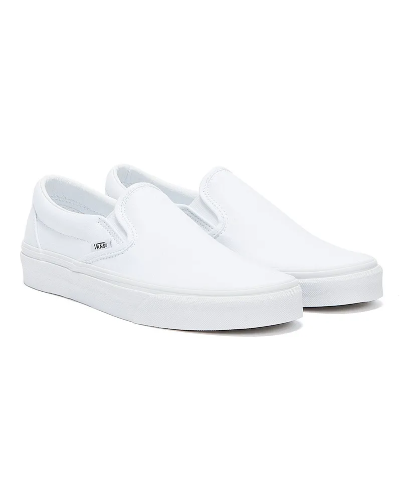 Vans Classic Slip on True White Canvas Turnschuhe Weiß