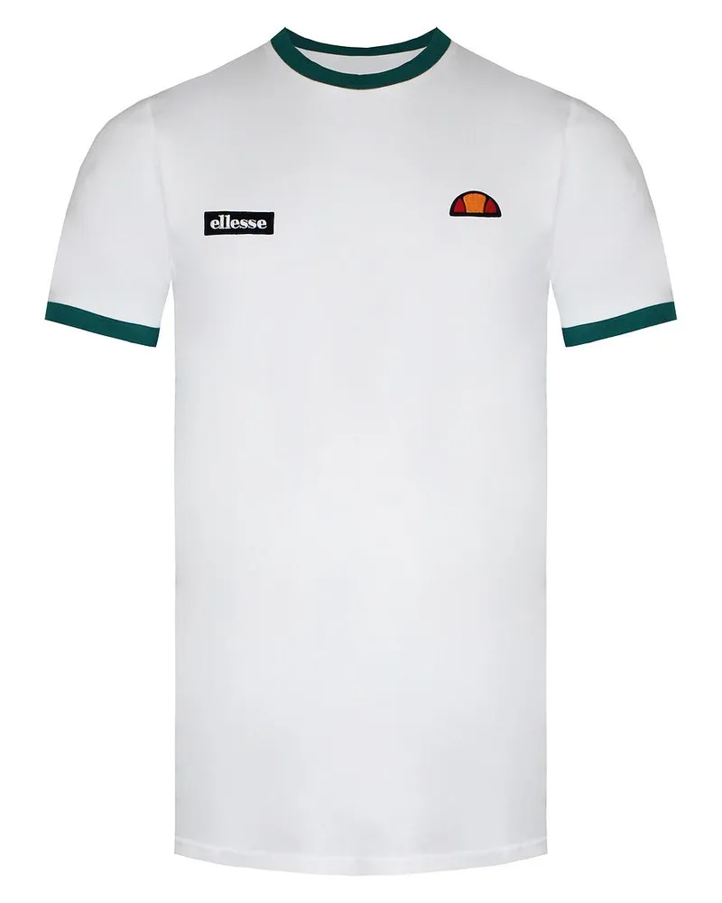 Ellesse Ring Mens White T-Shirt Weiß