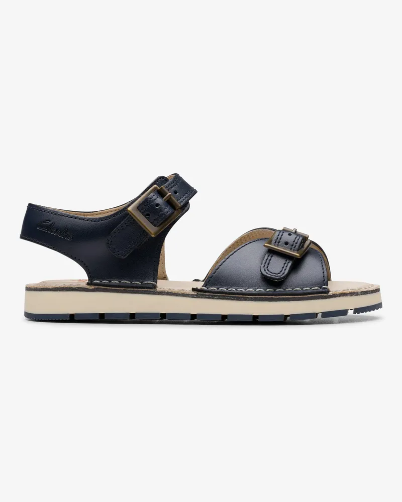 Clarks PlaysunReef K. Navy Leder-Sandalen Blau