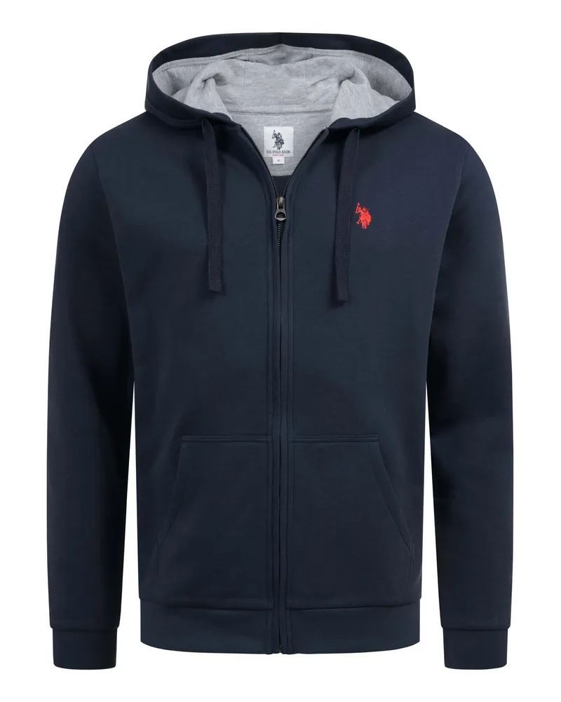 U.S. Polo Assn.  Herren Sweatjacke – Kapuzenjacke mit Reißverschluss & Logo-Stickerei Blau