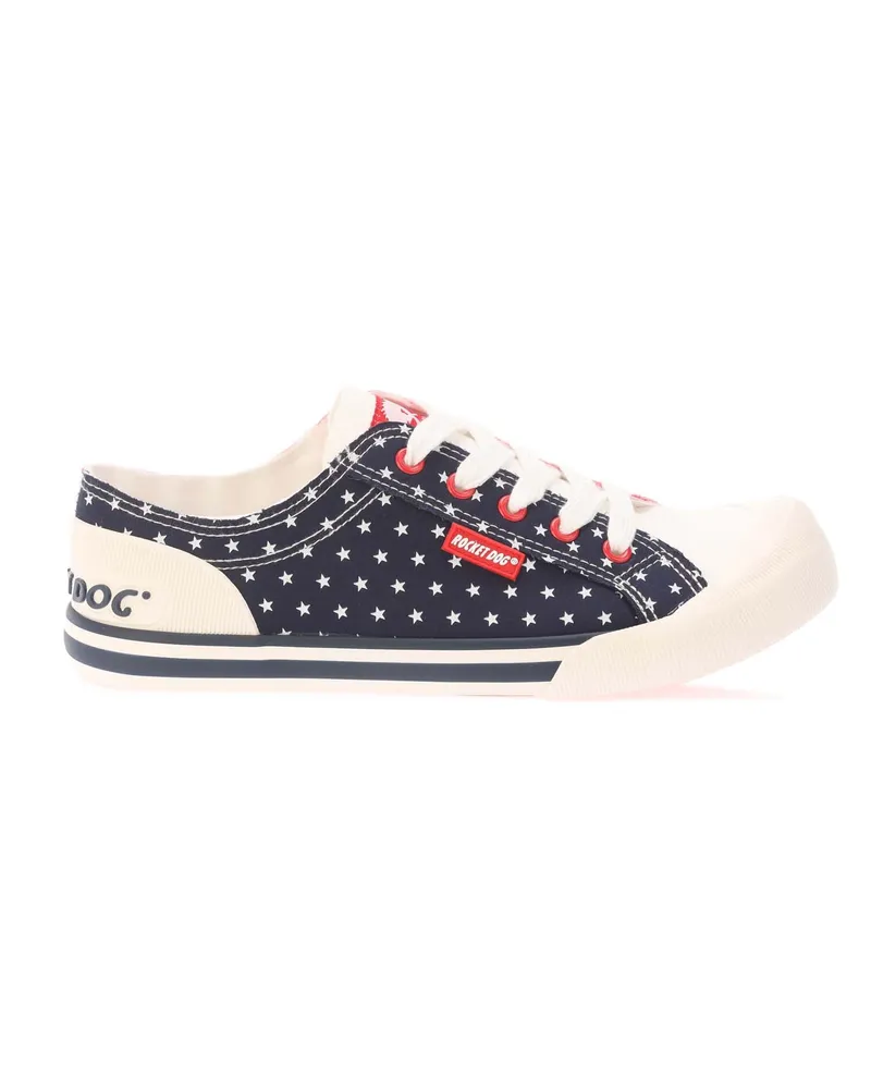 Rocket Dog Damen  Jazzin Spangle Banner Pumps in Rot Navy Marineblau
