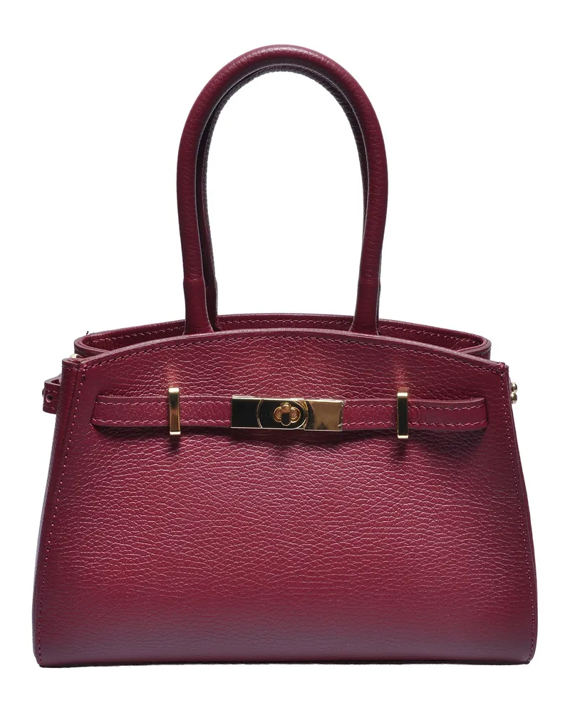 Anna Luchini Weinfarbe Rindsledertasche Weinrot