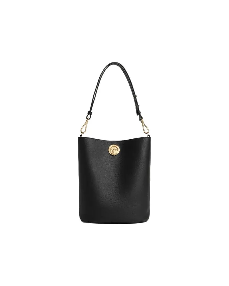 Coccinelle Bucket Bag Schwarz/Kognak Schwarz