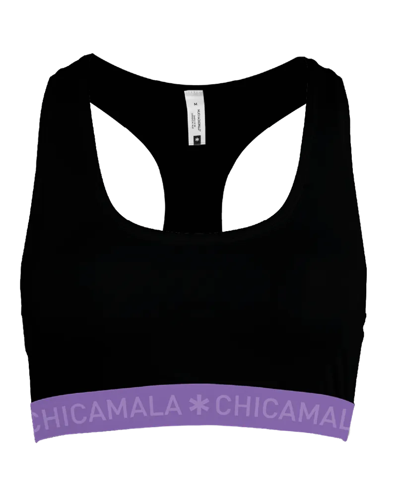Muchachomalo Chicamala Racerback - Dames Sportbh Schwarz
