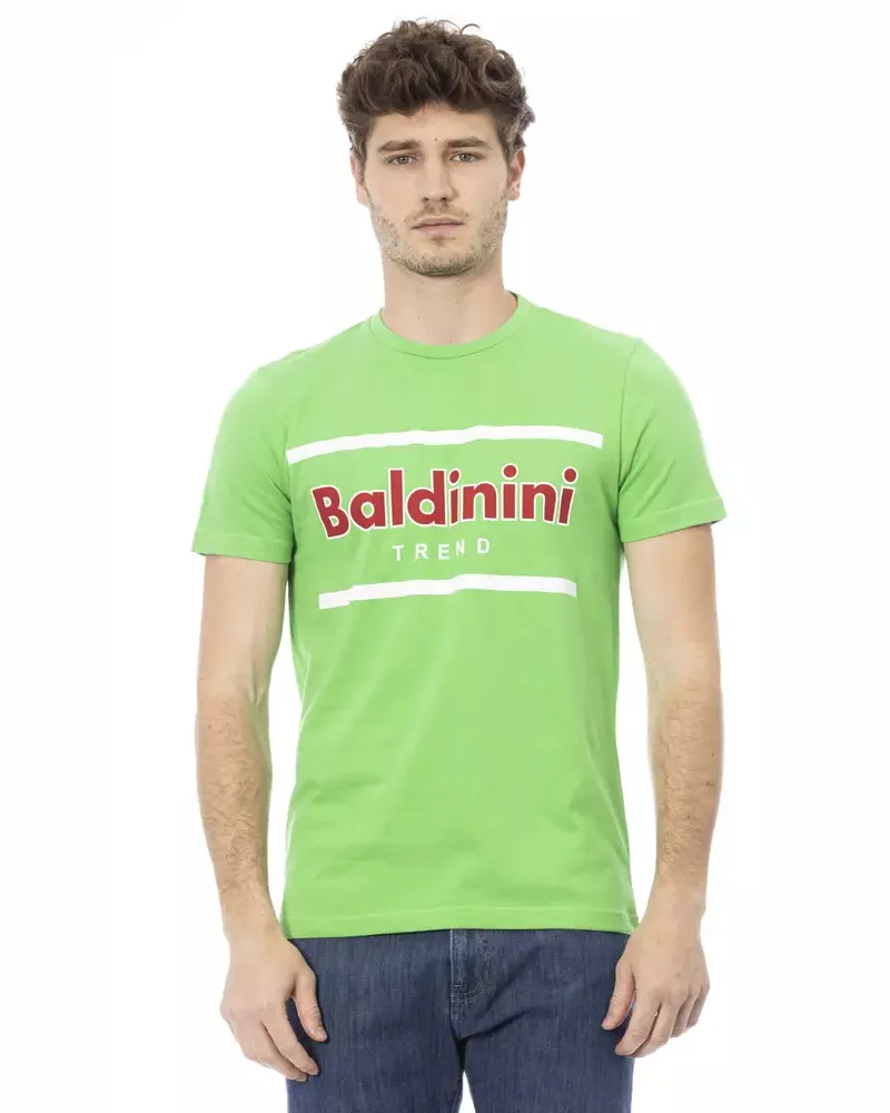 Baldinini Kurzarm T-Shirt mit Rundhalsausschnitt Mintgrün