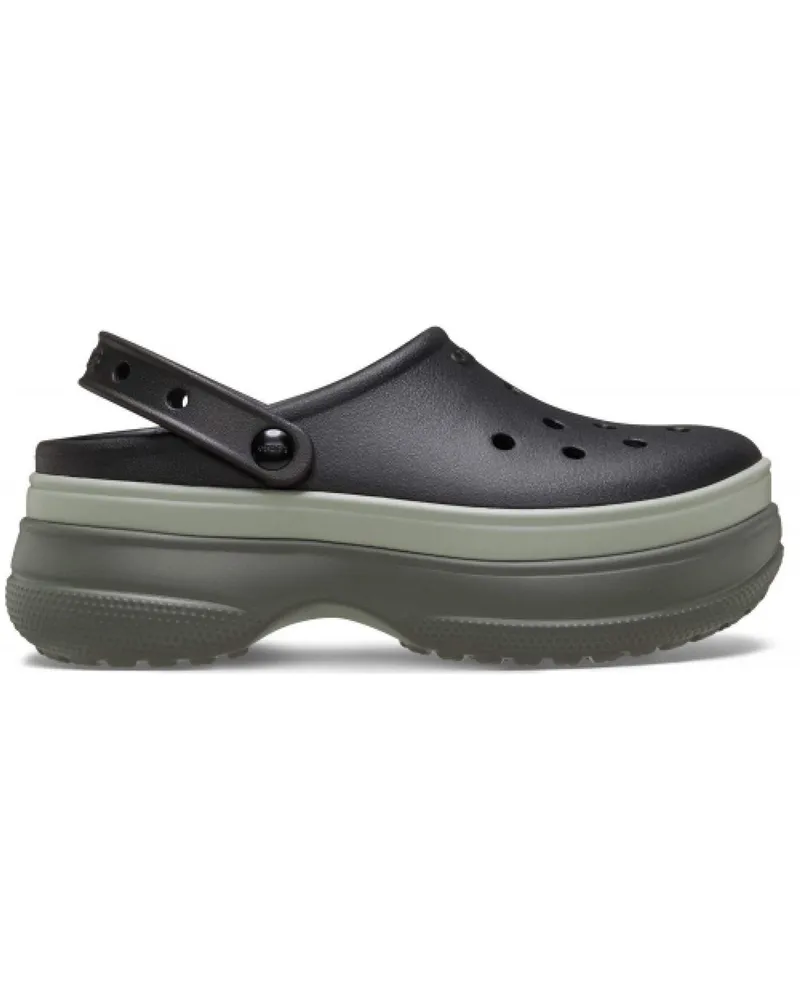 Crocs Classic Stacked Thermoplastische schwarze Clogs Schwarz