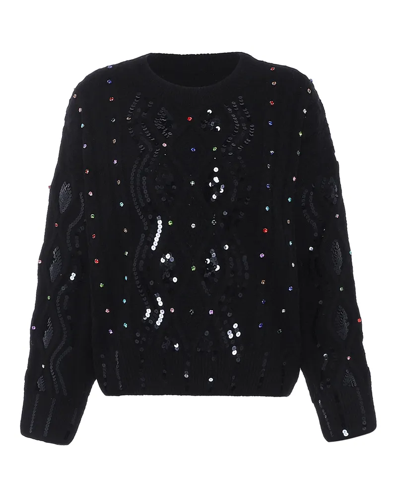 FAINA Pullover Damen schwarz Schwarz