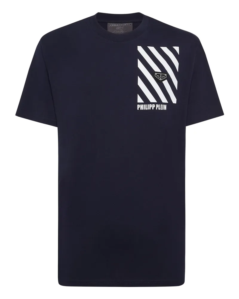 Philipp Plein T-Shirt Rundhalsausschnitt Ss Dunkelblau
