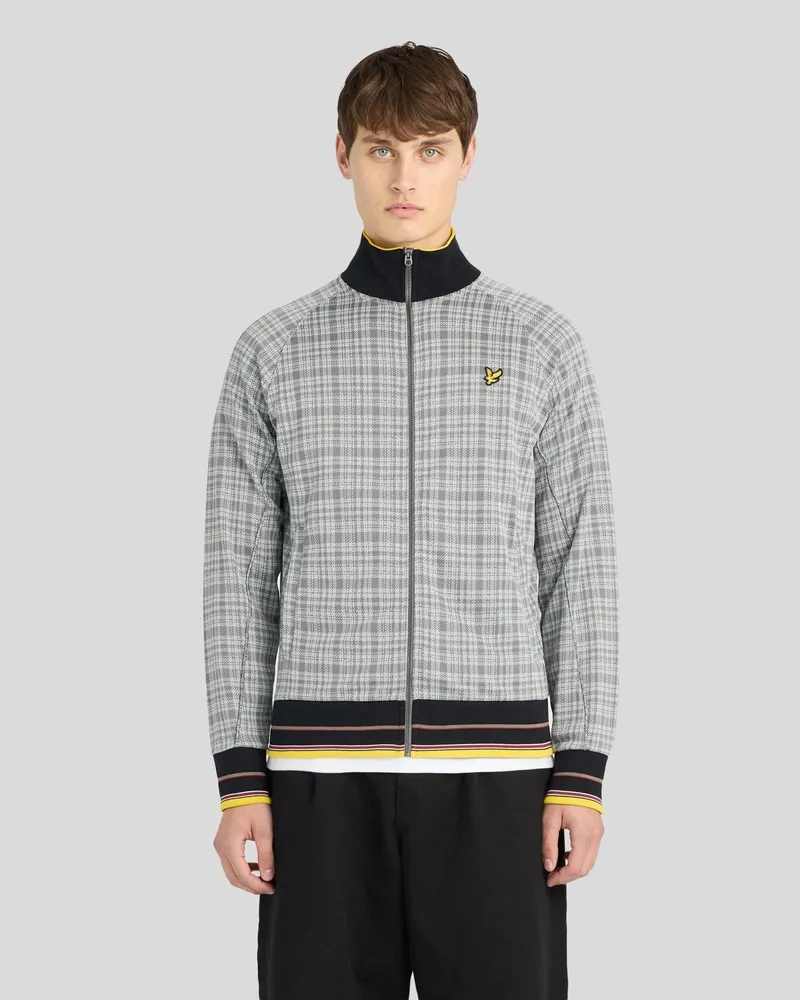Lyle & Scott Hawick Check Trackjacke Grau