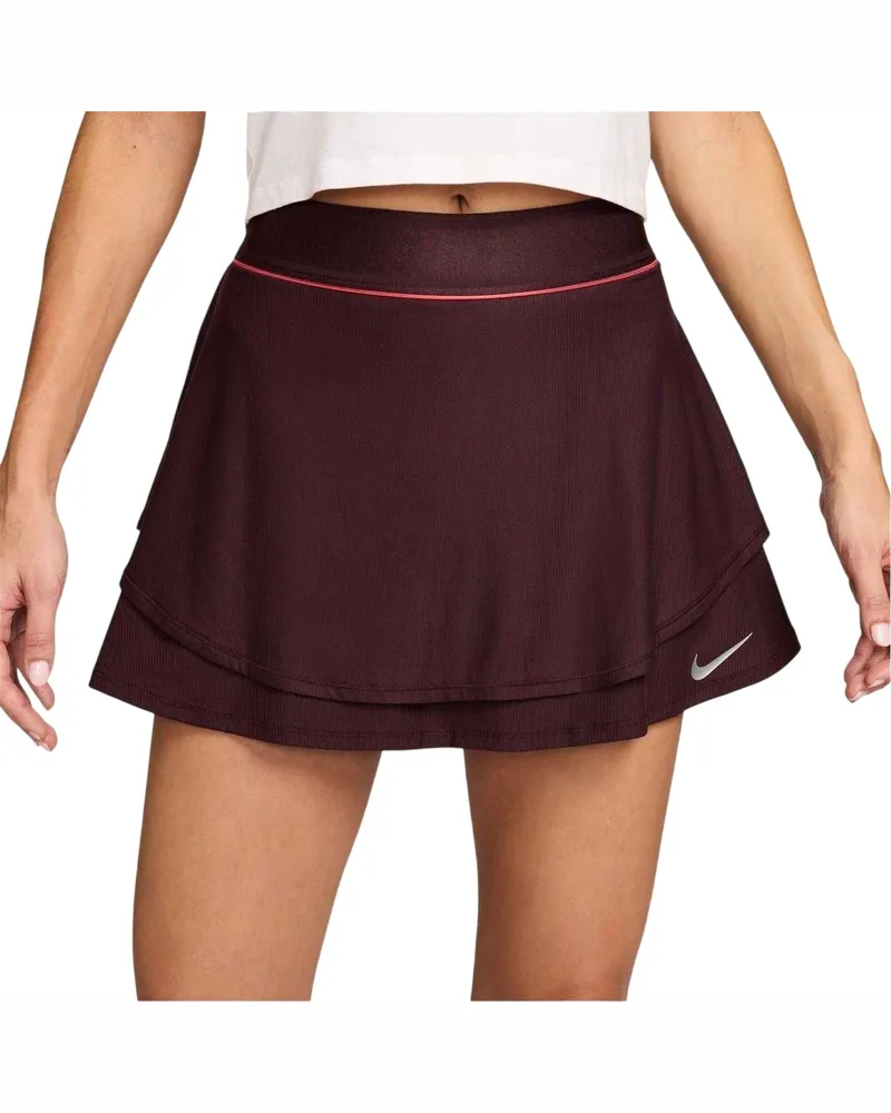 Nike New York Grand Slam" Rock für Damen, Anliegend (Burgunderrot Bordeaux