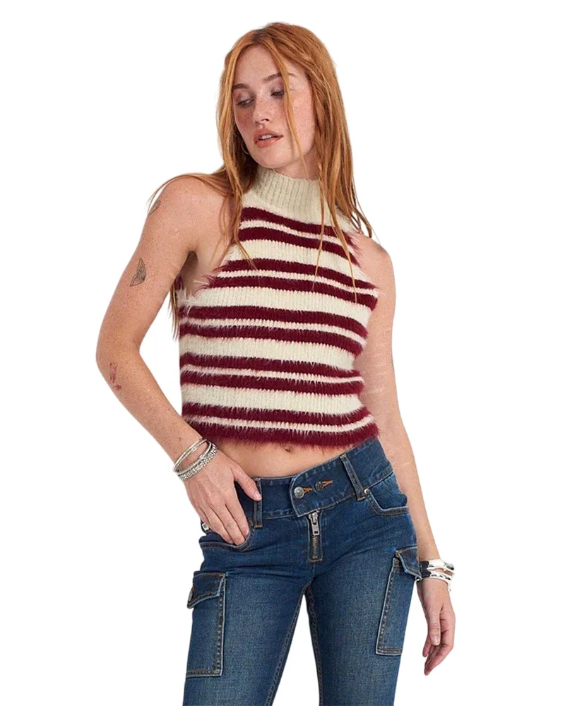 The Ragged Priest Rag Drum" Kurzes Top für Damen, Jerseyware (Ecru Ecru