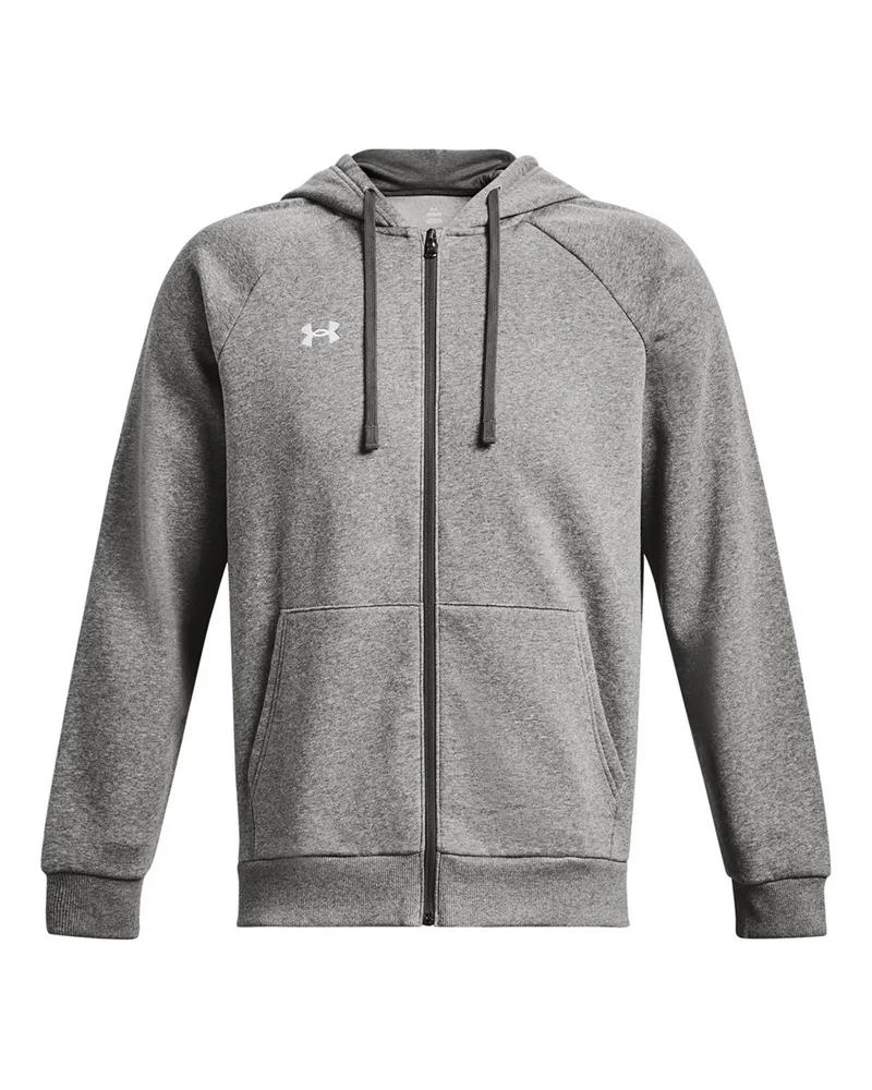 Under Armour Rival" Kapuzenpullover Durchgehender Reißverschluss für Herren/Damen Unisex (Burgfelsen Grau