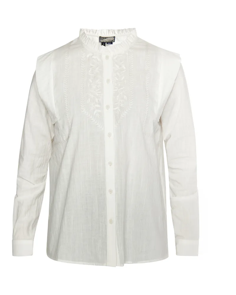 DreiMaster Bluse Damen weiss Weiß