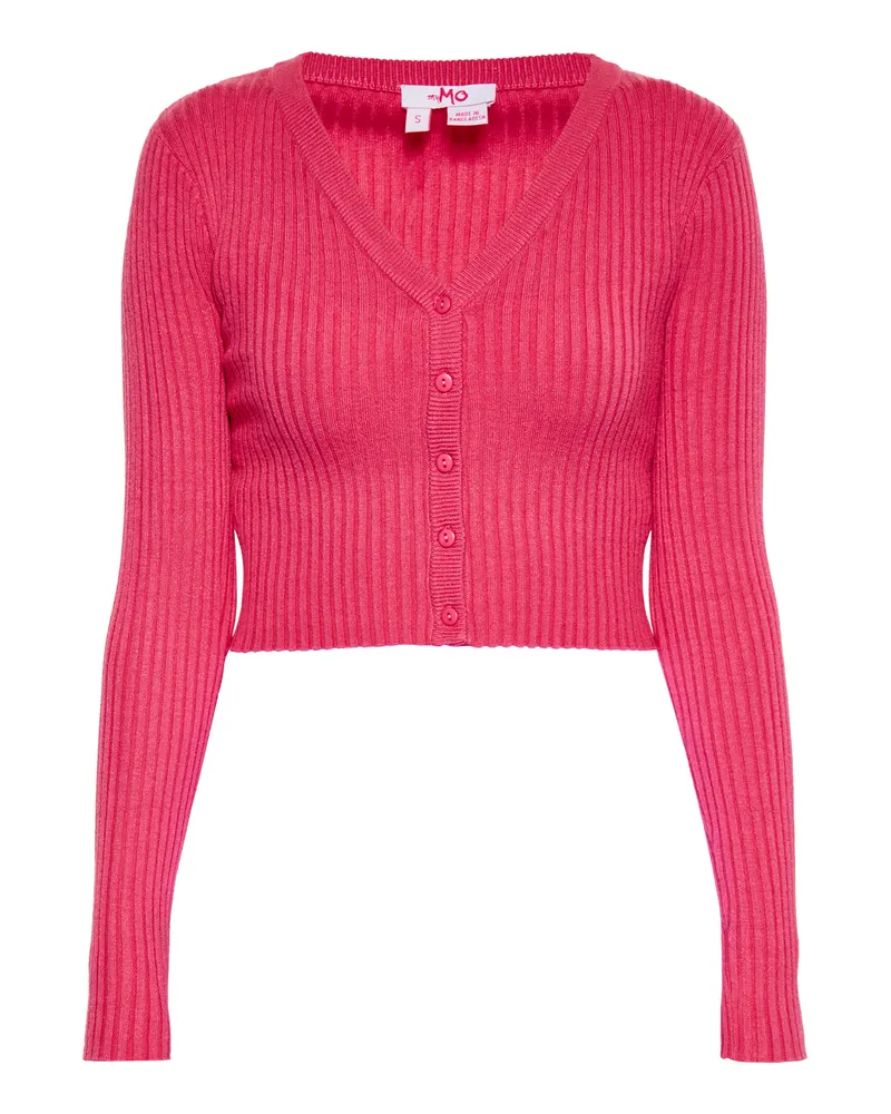 My Mo kurze Strickjacke Damen Rosa Rosa