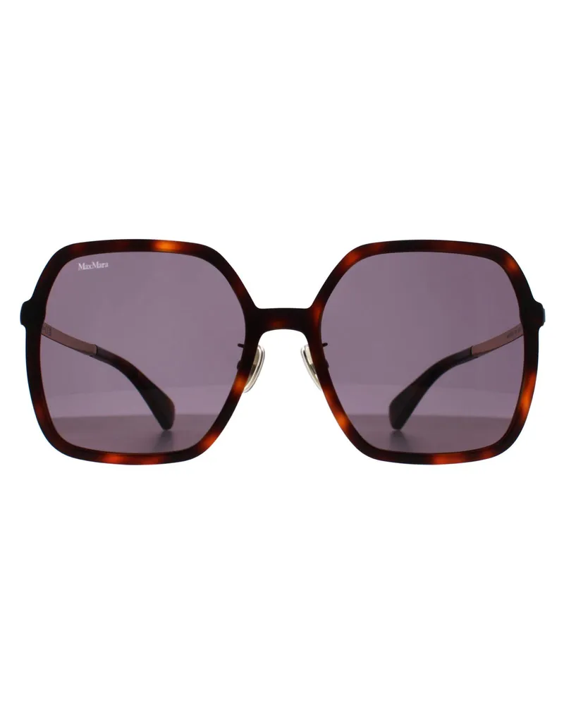 Max Mara Square Womens Dark Havana Rauch Grau MM0059-D Braun