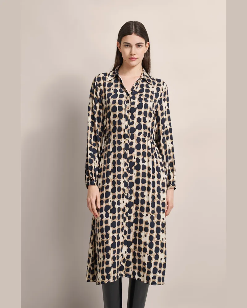 Bugatti Blusenkleid mit leichter Taillenraffung für Damen - Schwarz Schwarz