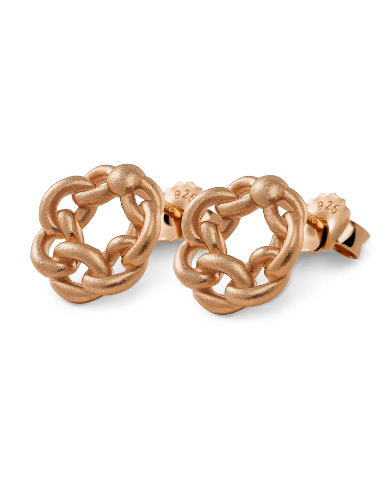 Orphelia Estelle' Damen 925er Sterling Silber Steckerohrringe - Rose ZO-7516/RG Rosé