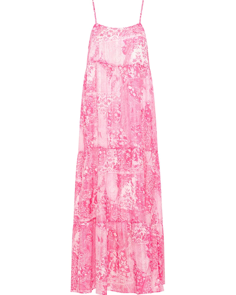 IZIA Maxikleid Damen rosa weiss Rosa
