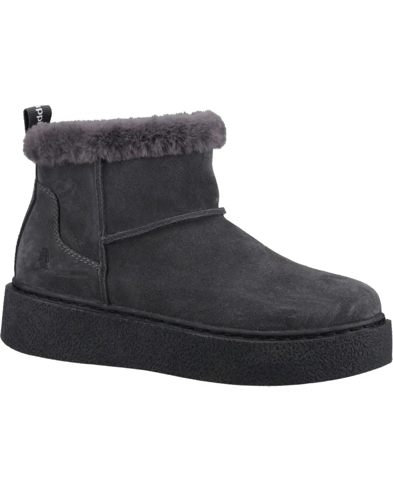 Hush Puppies Becca Damen Wildleder Winter Stiefeletten in Kohlefarben Anthrazit