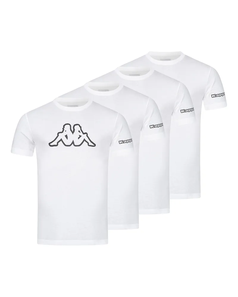 Geographical Norway Kappa 4er Set T-Shirt LOGO in Weiß Weiß