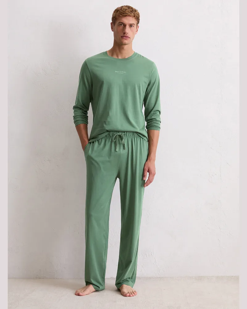 Marc O'Polo Mix N Match Cotton Pyjamahose - Grün Grün
