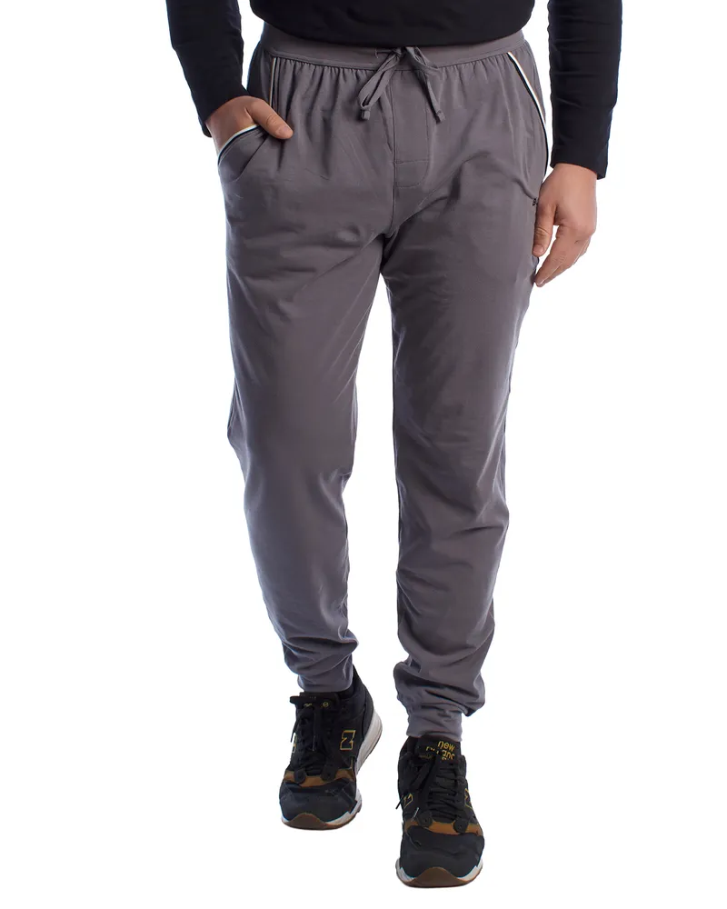 HUGO BOSS Herren Baumwoll-Stretch-Pyjama-Hosen 50550485 Grau
